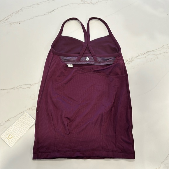 NWT Lululemon CYB Marroon Tank Bra Top Sz 4 - Picture 2 of 7